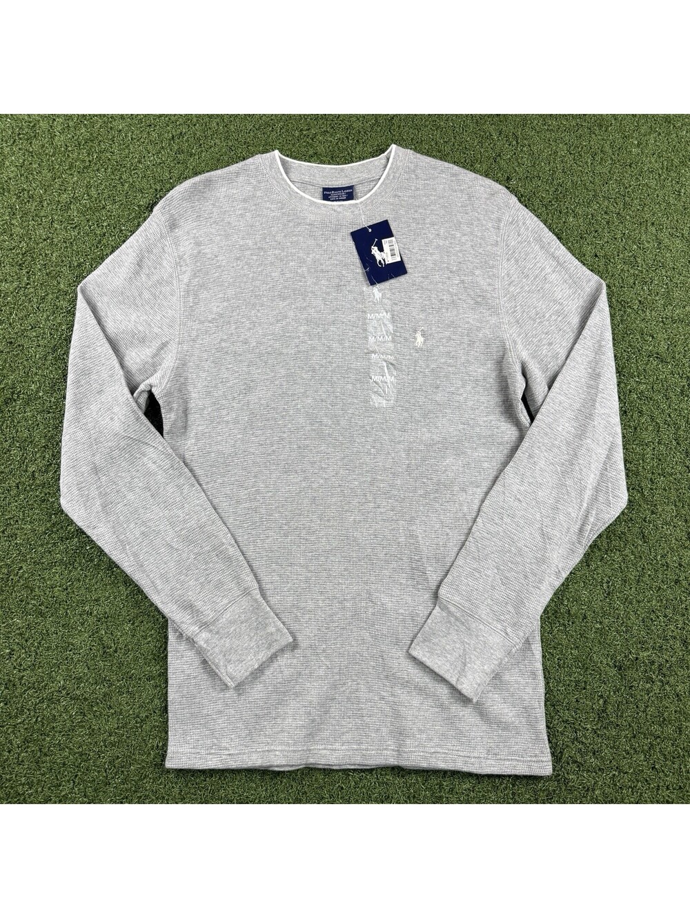 Polo Ralph Lauren Men’s Sleepwear Waffle Thermal Shirt M Gray Cotton Pajama NWT